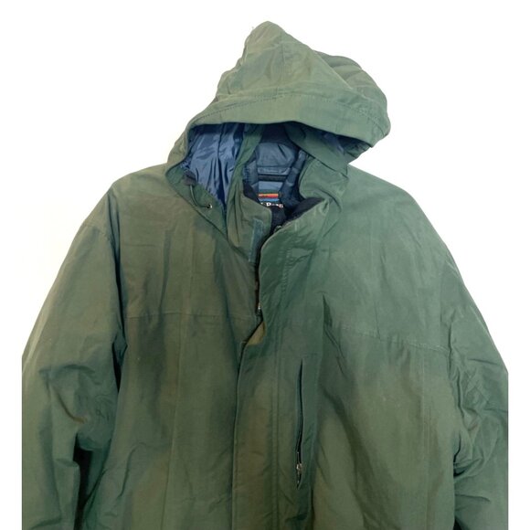 L.L. Bean Mens 3-In-1 Outdoor Jacket Army Green XL Polyester Shell & Insulation - Picture 11 of 16